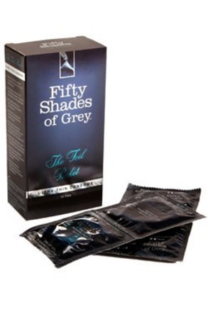 Erotische massage met 50 tinten grijs condooms (willie)