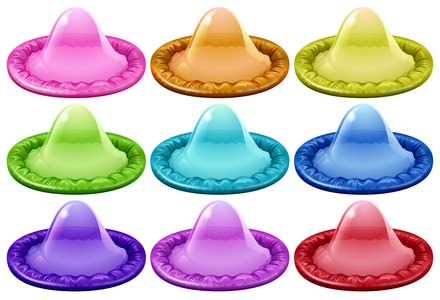 Condoom kopen, je kan uit vele kleuren kiezen